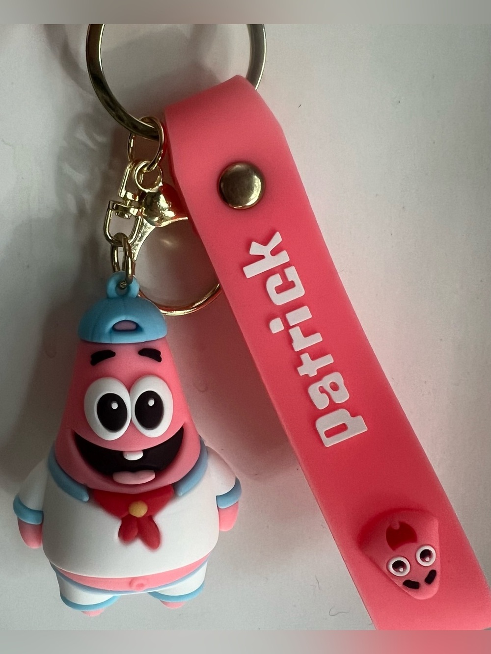 Pink Starfish Silicone Keychain in Sailor Suit